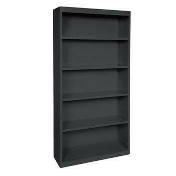 metal black bookcase